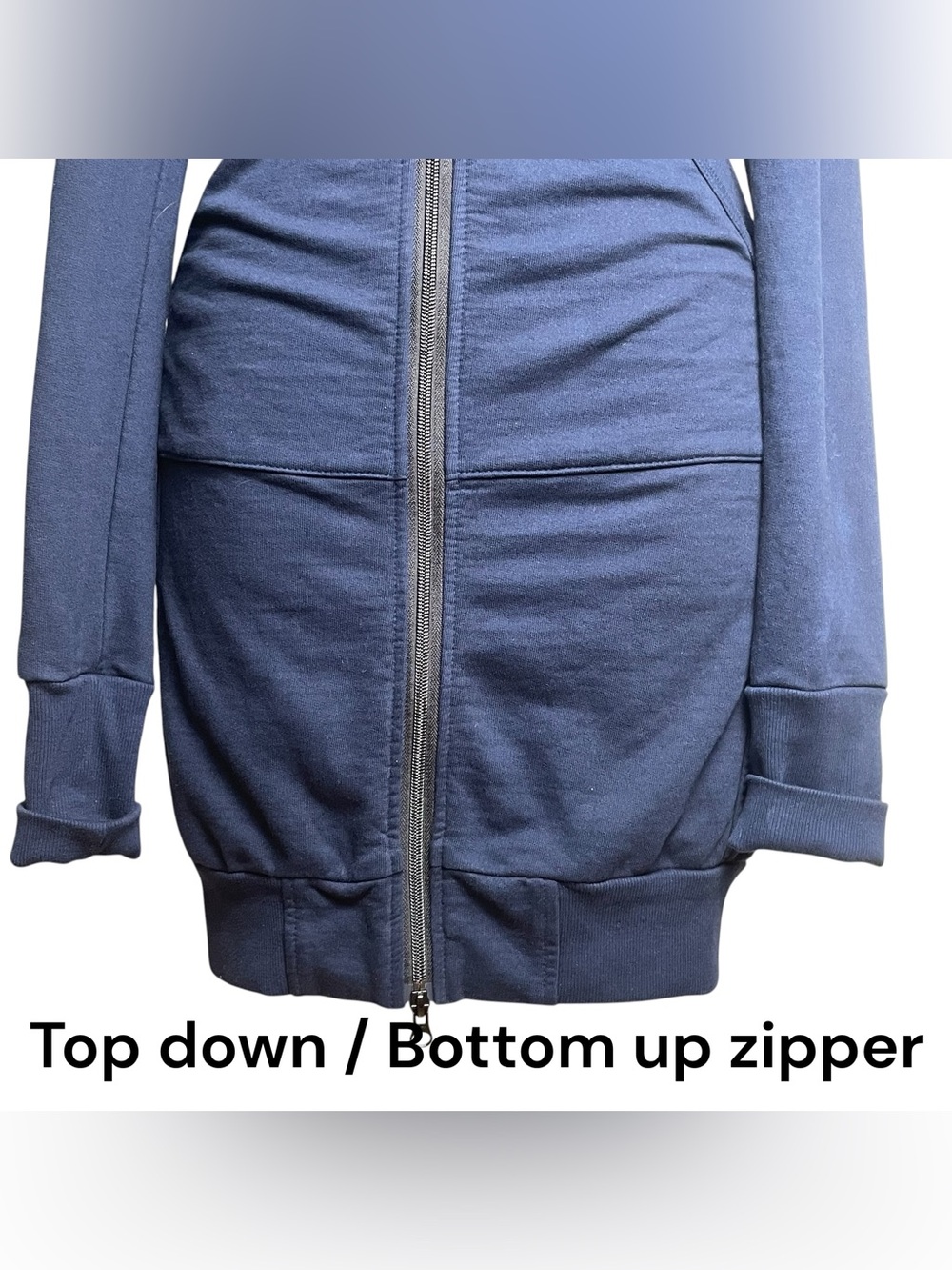 Prairie Underground Long Cloak Blue 100% Organic Cotton Hourglass Pockets USA Sm - Picture 5 of 12